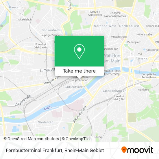 Fernbusterminal Frankfurt map