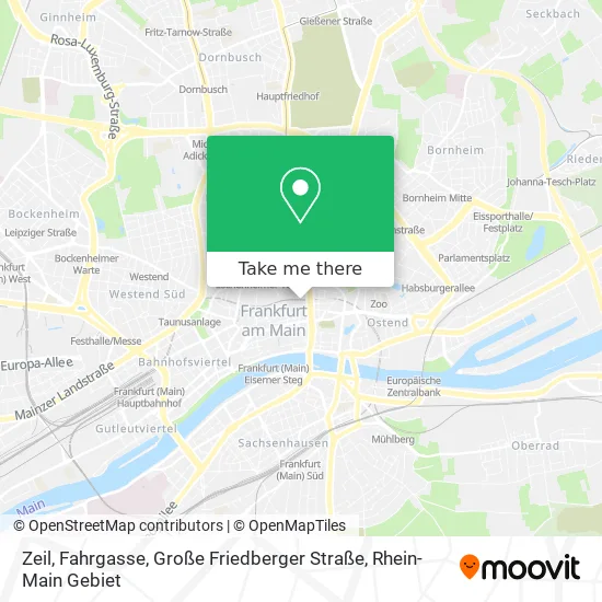 Карта Zeil, Fahrgasse, Große Friedberger Straße