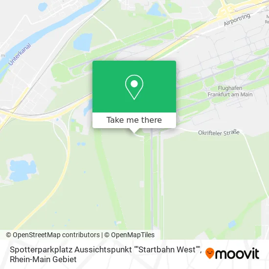 Карта Spotterparkplatz Aussichtspunkt ""Startbahn West""