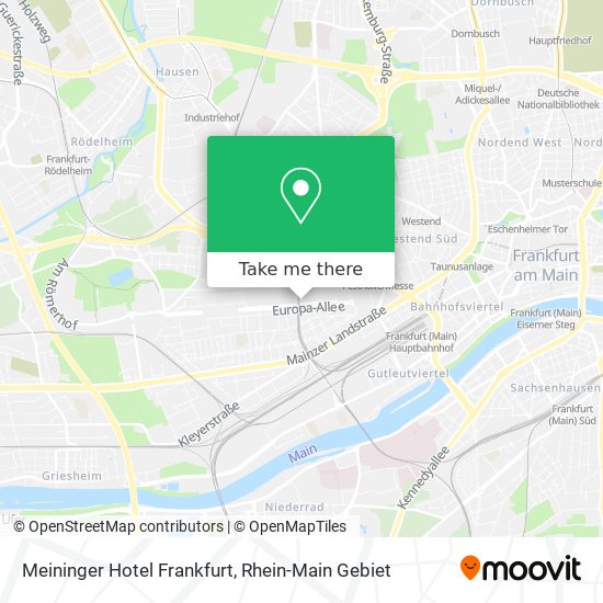Карта Meininger Hotel Frankfurt