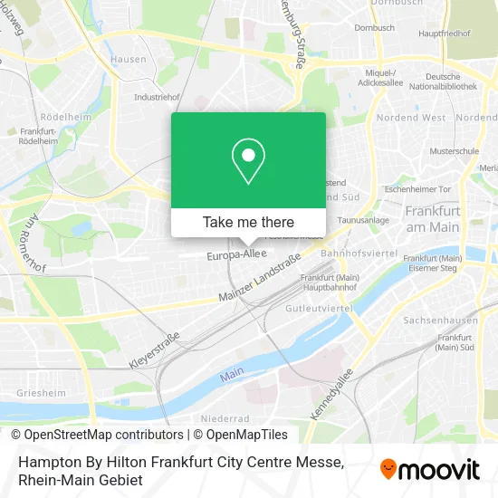Карта Hampton By Hilton Frankfurt City Centre Messe