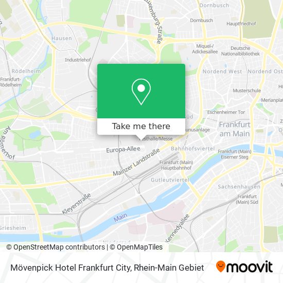 Mövenpick Hotel Frankfurt City map