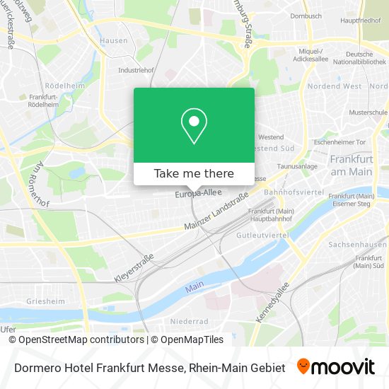 Dormero Hotel Frankfurt Messe map