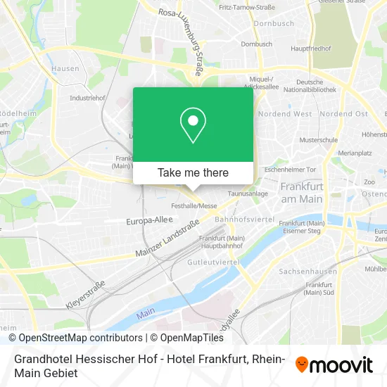 Grandhotel Hessischer Hof - Hotel Frankfurt map