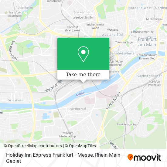 Holiday Inn Express Frankfurt - Messe map