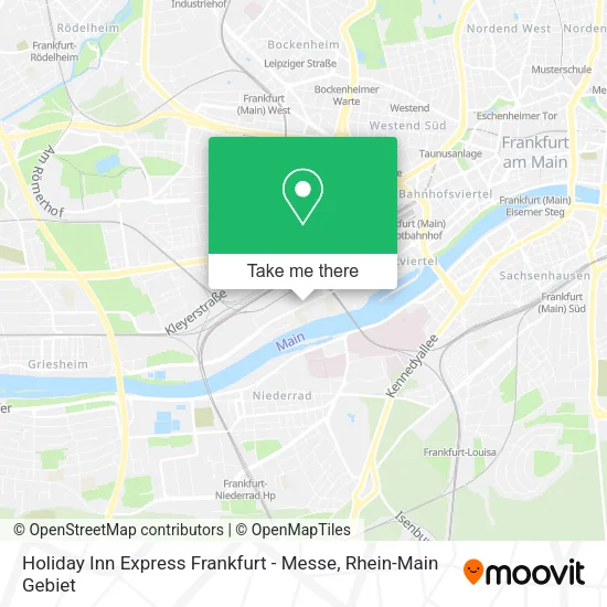 Карта Holiday Inn Express Frankfurt - Messe