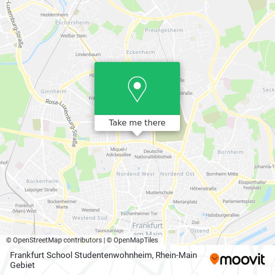 Frankfurt School Studentenwohnheim map