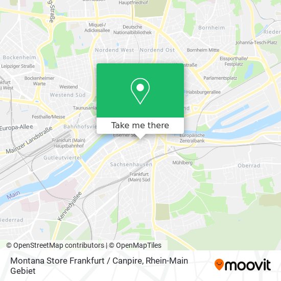 Montana Store Frankfurt / Canpire map