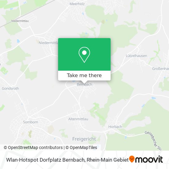 Wlan-Hotspot Dorfplatz Bernbach map