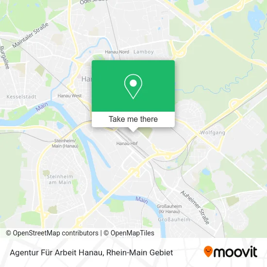 Карта Agentur Für Arbeit Hanau