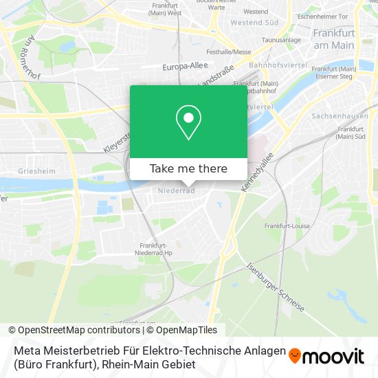 Meta Meisterbetrieb Für Elektro-Technische Anlagen (Büro Frankfurt) map