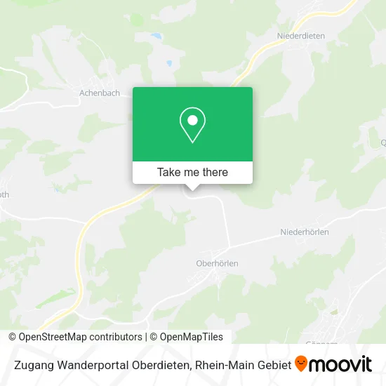 Карта Zugang Wanderportal Oberdieten