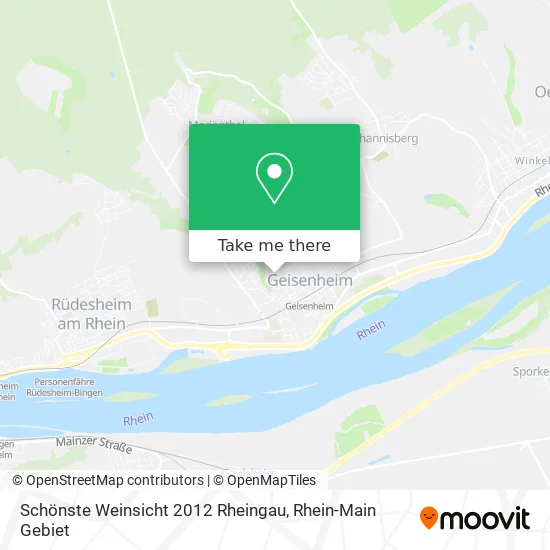 Карта Schönste Weinsicht 2012 Rheingau