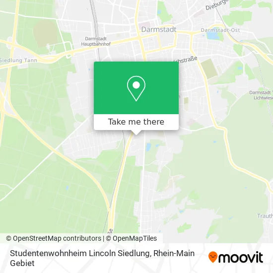 Карта Studentenwohnheim Lincoln Siedlung