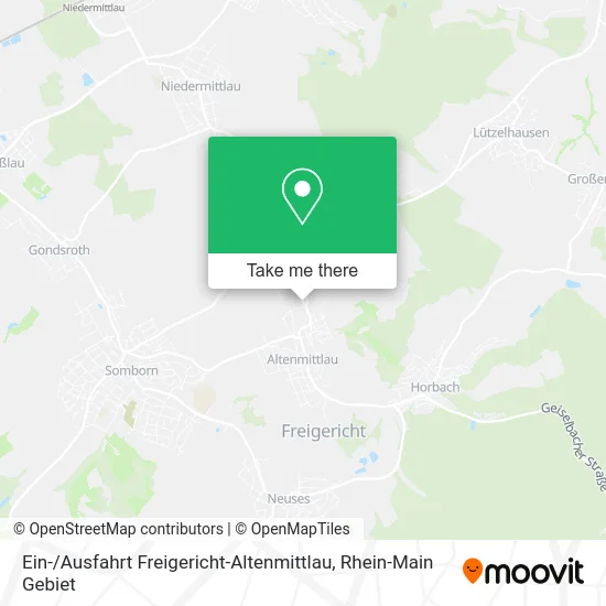 Карта Ein- / Ausfahrt Freigericht-Altenmittlau
