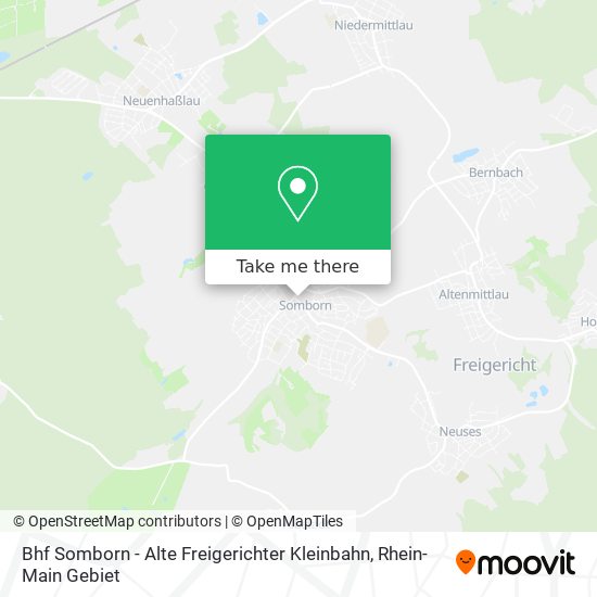 Bhf Somborn - Alte Freigerichter Kleinbahn map