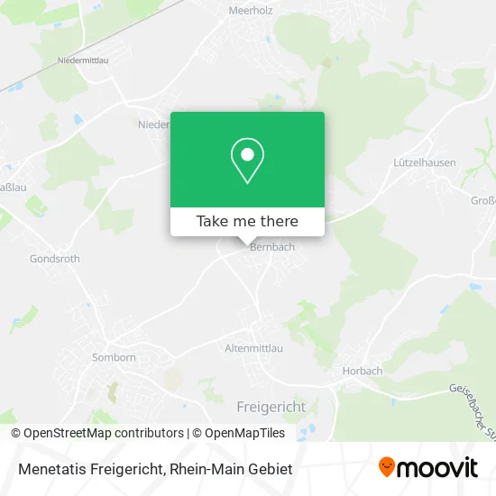 Карта Menetatis Freigericht
