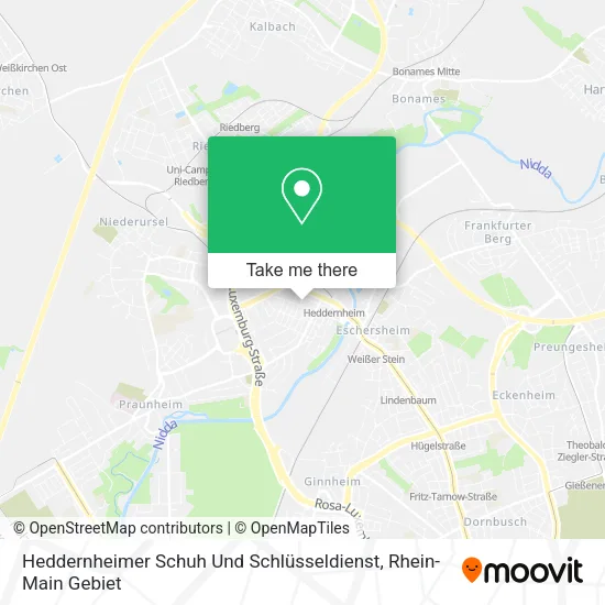 Карта Heddernheimer Schuh Und Schlüsseldienst