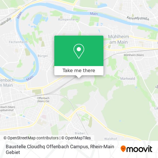 Baustelle Cloudhq Offenbach Campus map