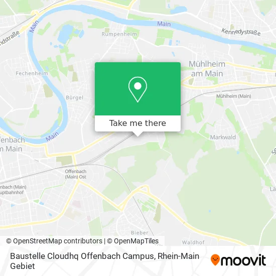 Baustelle Cloudhq Offenbach Campus map