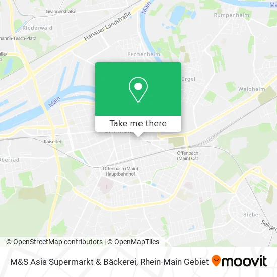 Карта M&S Asia Supermarkt & Bäckerei