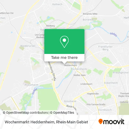 Карта Wochenmarkt Heddernheim
