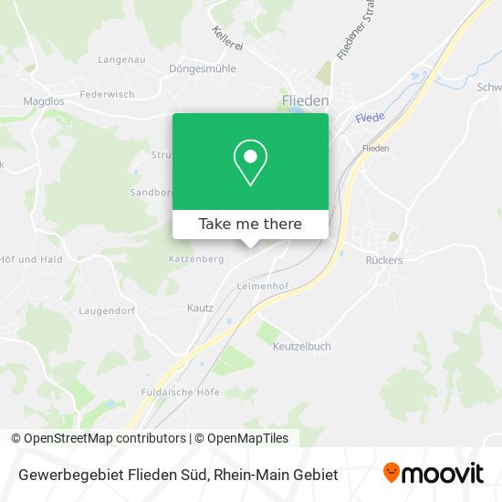 Gewerbegebiet Flieden Süd map