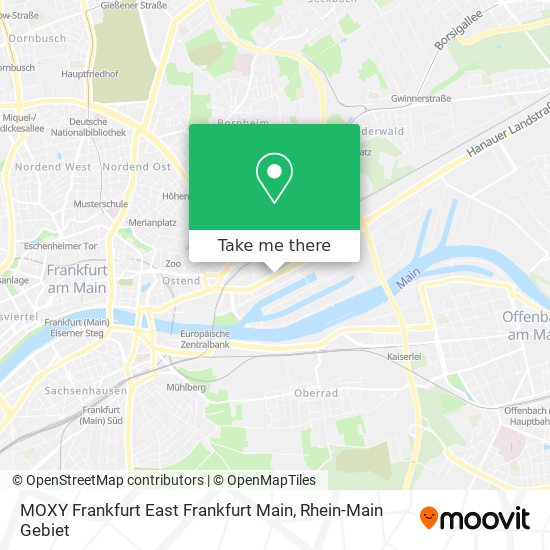 MOXY Frankfurt East Frankfurt Main map