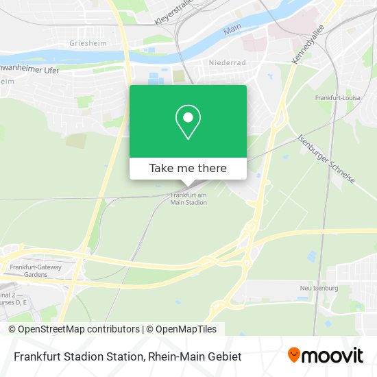 Frankfurt Stadion Station map