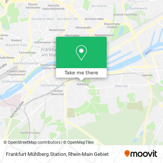 Frankfurt Mühlberg Station map