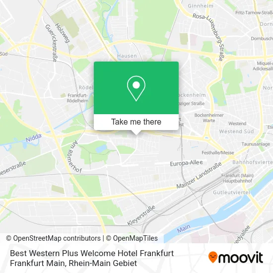 Карта Best Western Plus Welcome Hotel Frankfurt Frankfurt Main