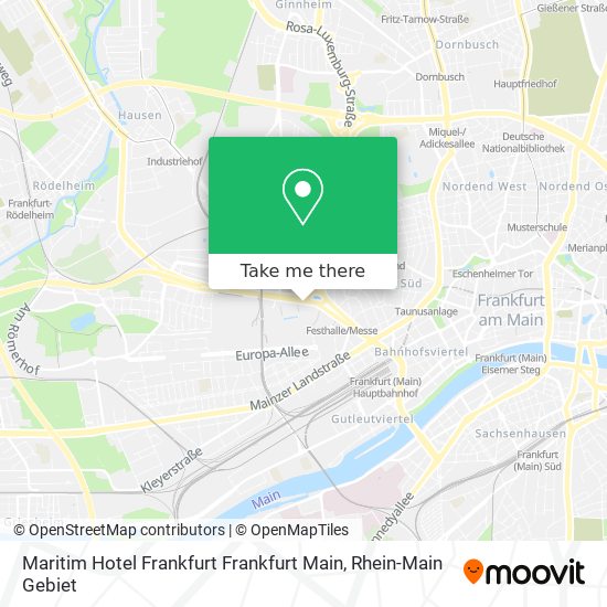 Maritim Hotel Frankfurt Frankfurt Main map