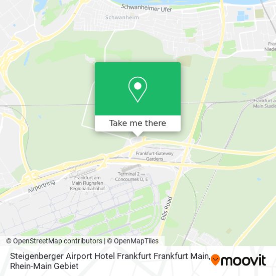 Steigenberger Airport Hotel Frankfurt Frankfurt Main map