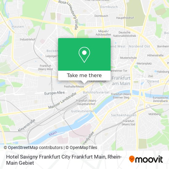 Hotel Savigny Frankfurt City Frankfurt Main map