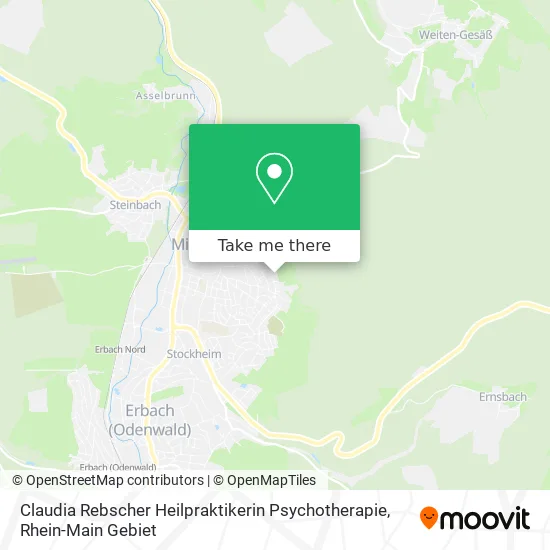 Карта Claudia Rebscher Heilpraktikerin Psychotherapie