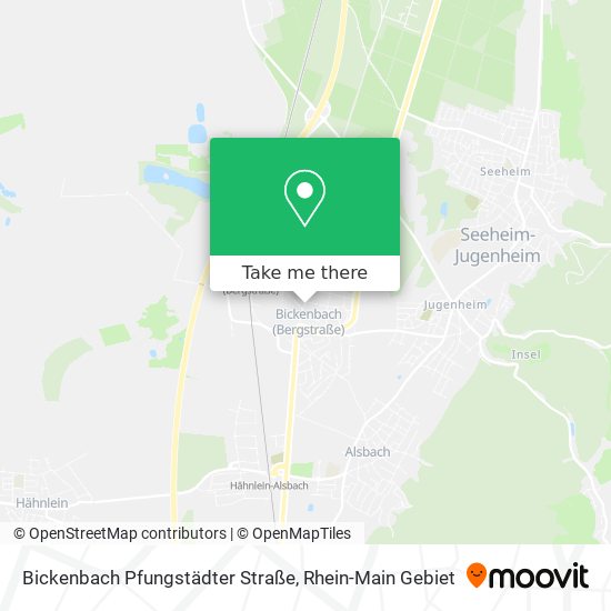Bickenbach Pfungstädter Straße map