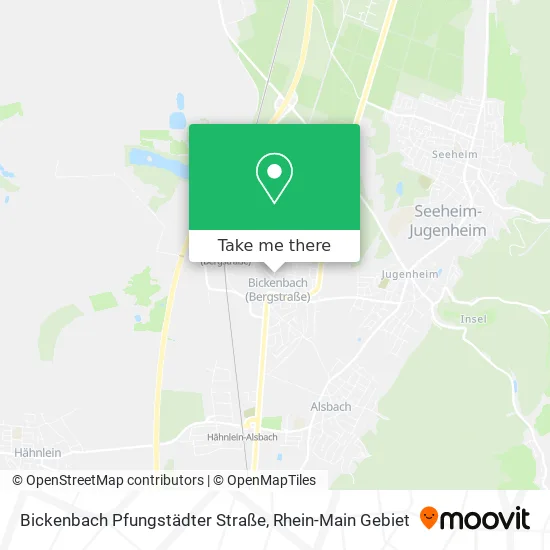 Карта Bickenbach Pfungstädter Straße