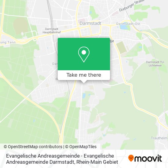 Evangelische Andreasgemeinde - Evangelische Andreasgemeinde Darmstadt map
