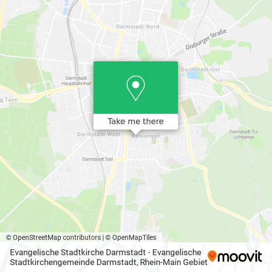 Evangelische Stadtkirche Darmstadt - Evangelische Stadtkirchengemeinde Darmstadt map