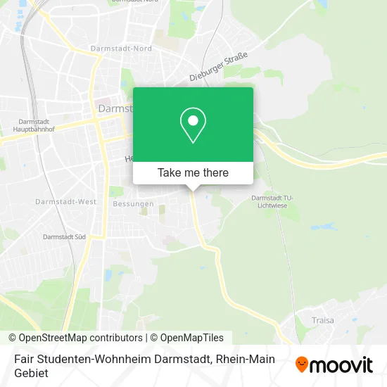 Карта Fair Studenten-Wohnheim Darmstadt