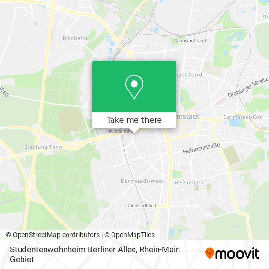 Карта Studentenwohnheim Berliner Allee