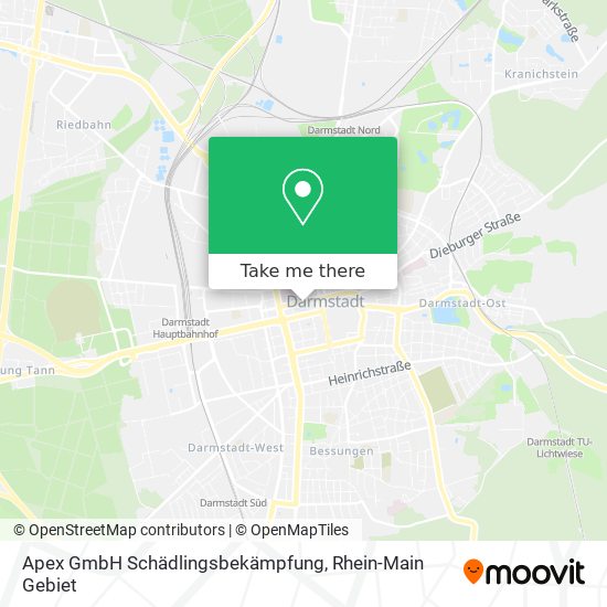 Карта Apex GmbH Schädlingsbekämpfung