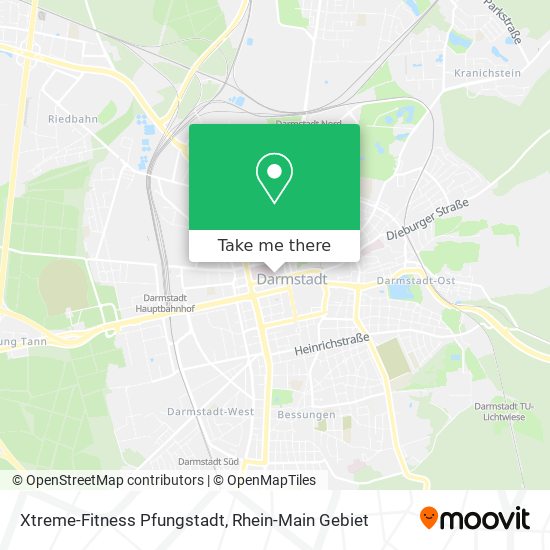 Xtreme-Fitness Pfungstadt map