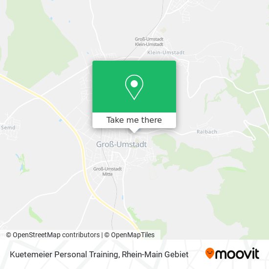 Kuetemeier Personal Training map