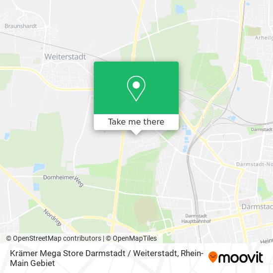 Krämer Mega Store Darmstadt / Weiterstadt map