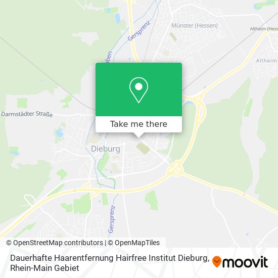 Dauerhafte Haarentfernung Hairfree Institut Dieburg map
