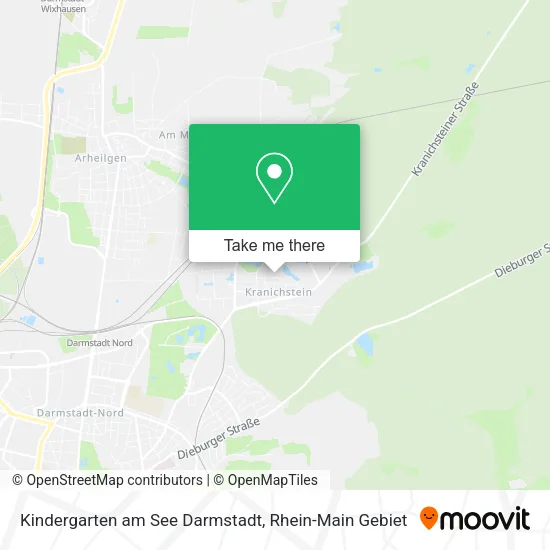 Карта Kindergarten am See Darmstadt