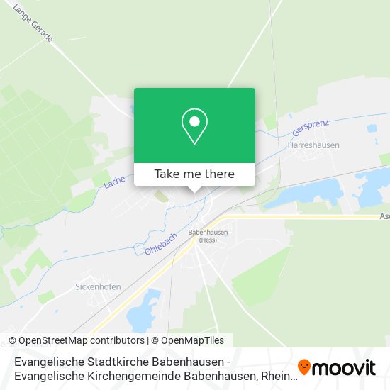 Evangelische Stadtkirche Babenhausen - Evangelische Kirchengemeinde Babenhausen map