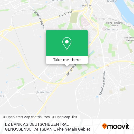 DZ BANK AG DEUTSCHE ZENTRAL GENOSSENSCHAFTSBANK map