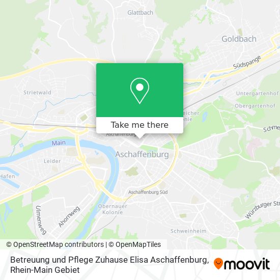 Betreuung und Pflege Zuhause Elisa Aschaffenburg map